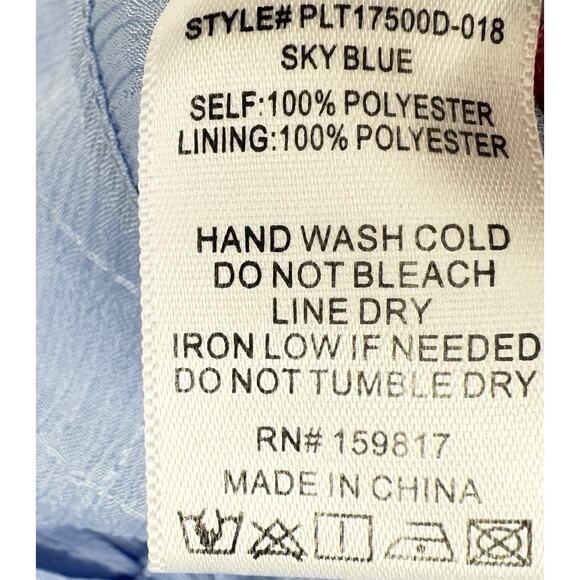 NEW Arula Altar'd State XL Light Blue Babydoll Peplum Top Romantic Princess - Picture 5 of 7